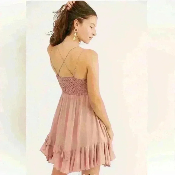 🆕 NWT Free People Adela Slip Dress in Dusty Light Pink Rose Size XS - Picture 3 of 5